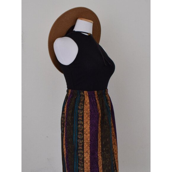 Vintage 80s Rayon/Cotton High Waisted Straight Skirt size 8 | 24-30 waist - Picture 4 of 9